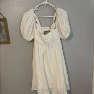 Princess Polly White Puff Sleeve Mini Dress